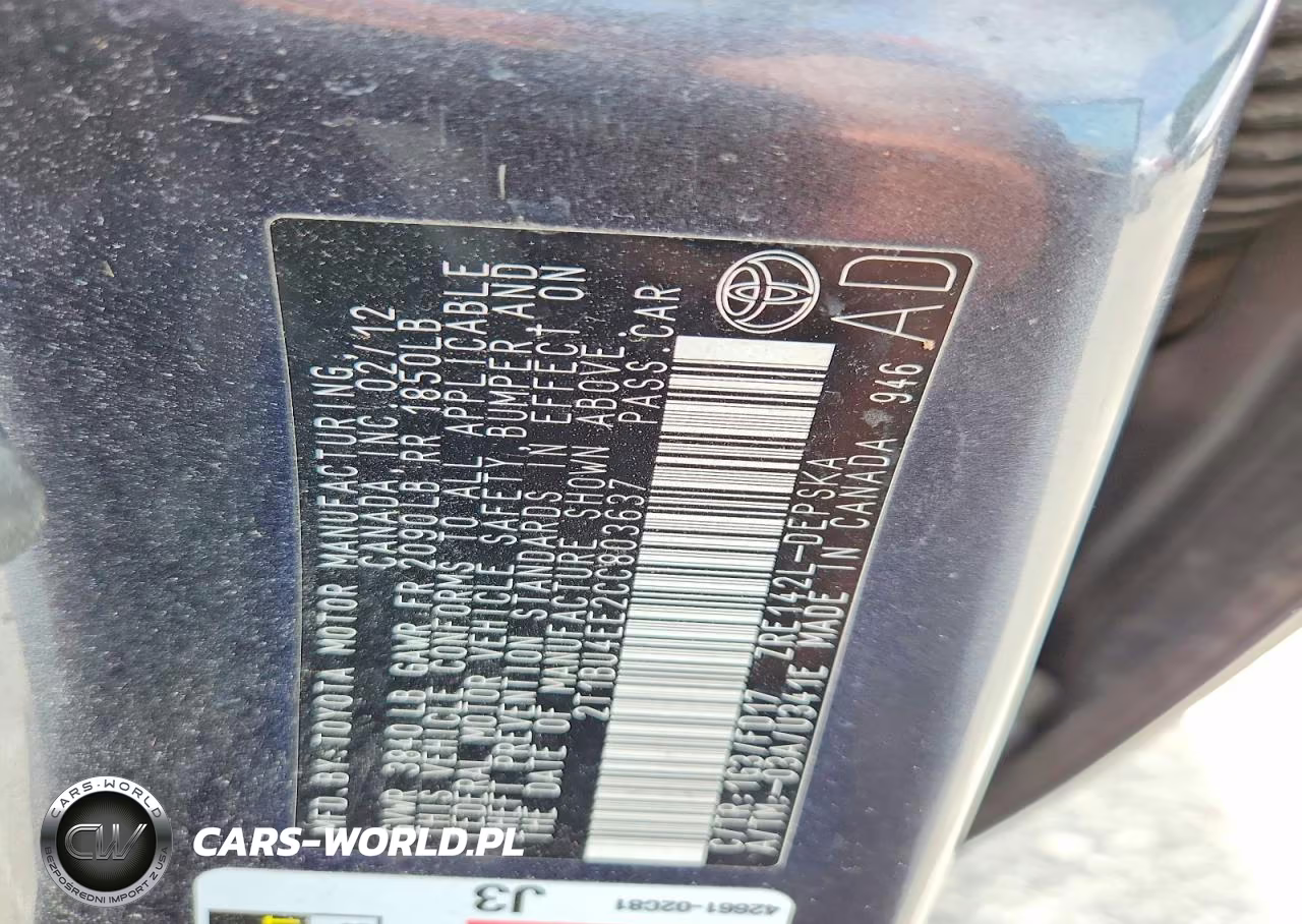 2012 Toyota Corolla S VIN:2T1BU4EE2CC803637 - 12