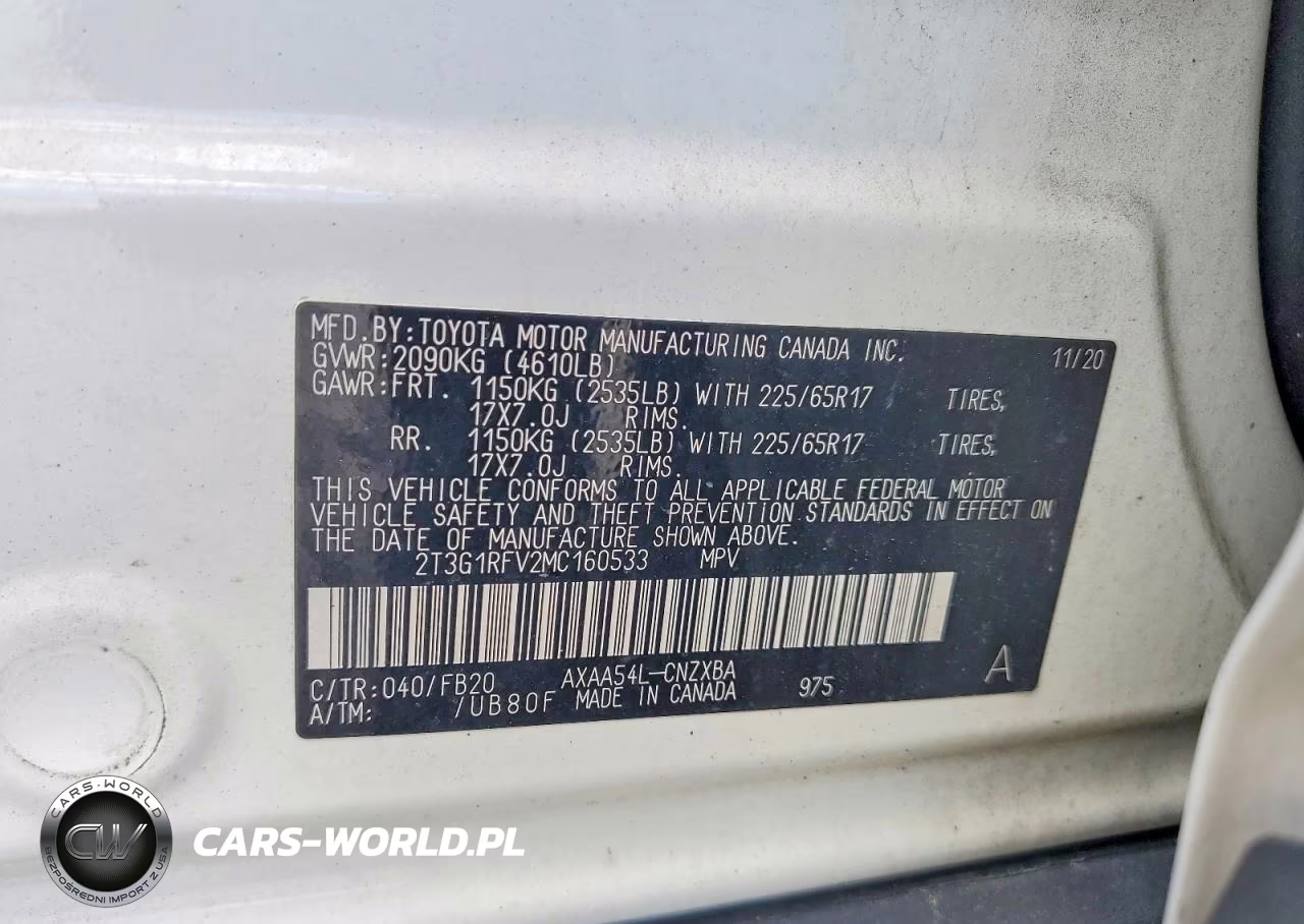 2021 Toyota Rav4 Le VIN:2T3G1RFV2MC160533 - 13