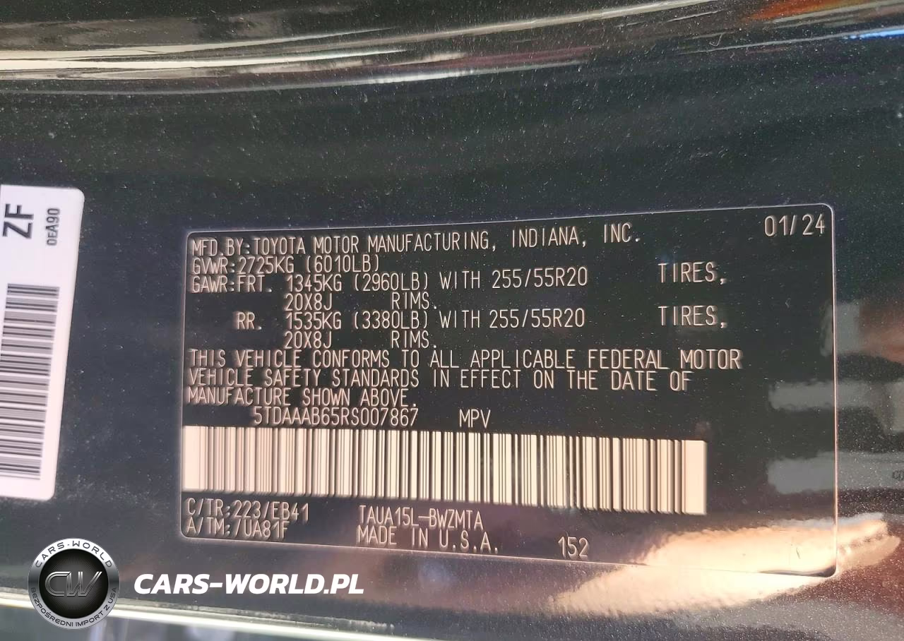 2024 Lexus Tx 350 Premium VIN:5TDAAAB65RS007867 - 13