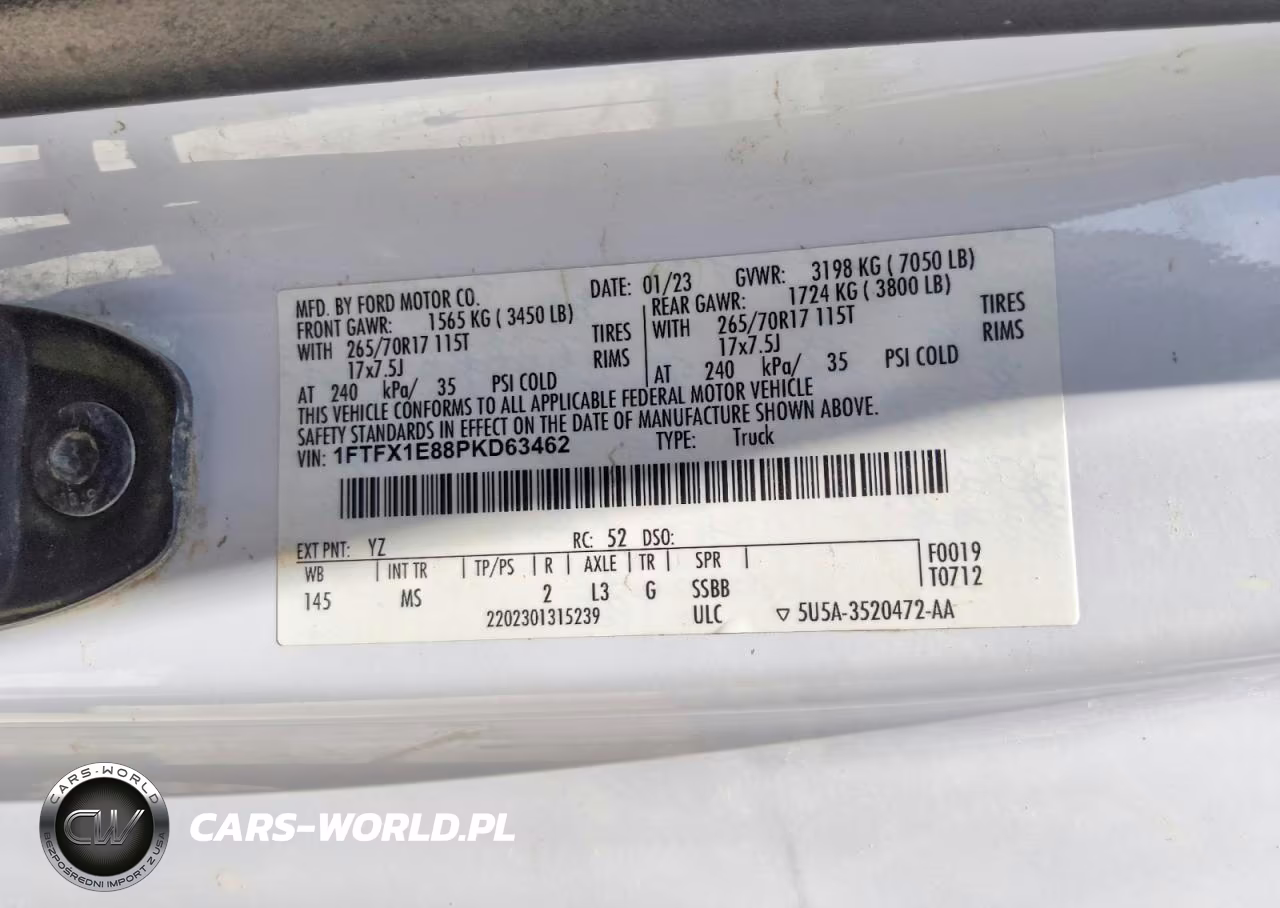 2023 Ford F150 Super Cab VIN:1FTFX1E88PKD63462 - 12