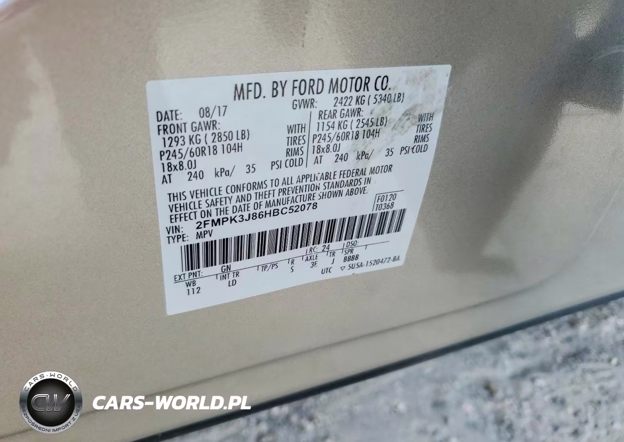 2017 Ford Edge Sel VIN:2FMPK3J86HBC52078 - 13