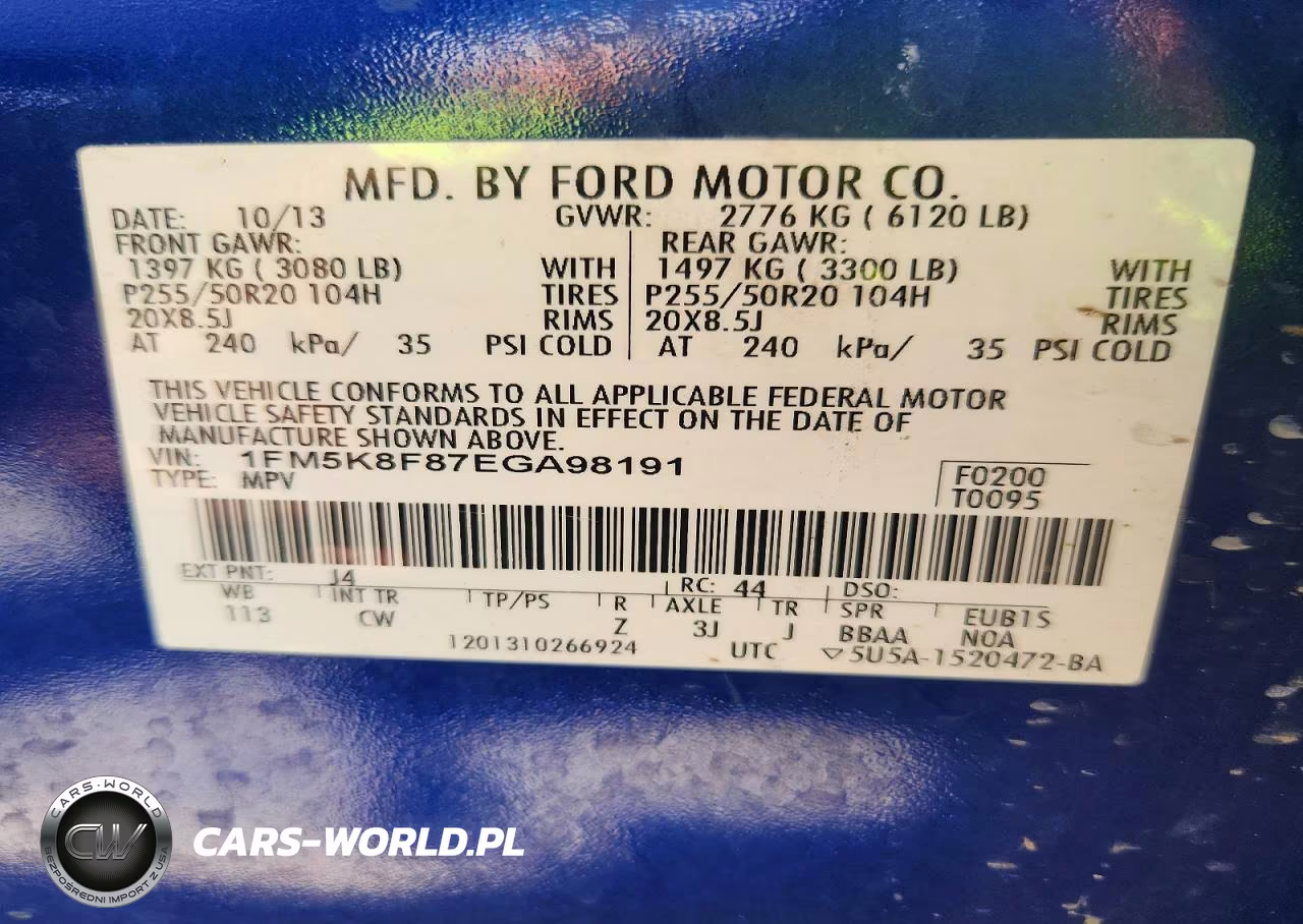 2014 Ford Explorer Limited VIN:1FM5K8F87EGA98191 - 13