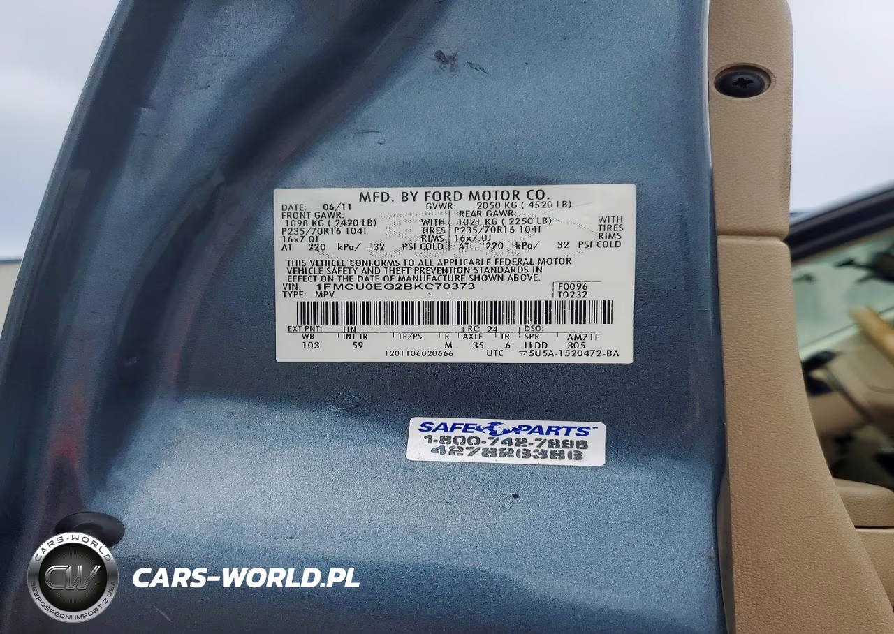 2011 Ford Escape Limited VIN:1FMCU0EG9BKC29044 - 14