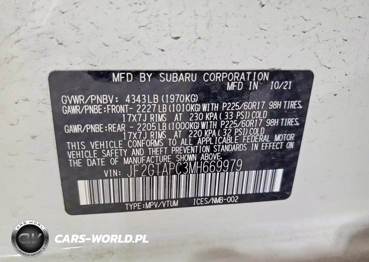 2021 Subaru Crosstrek Premium VIN:JF2GTAPC3MH669979 - 12