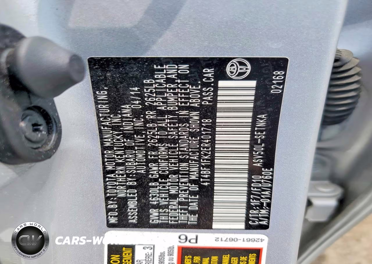 2014 Toyota Camry Le VIN:4T4BF1FK2ER401718 - 12