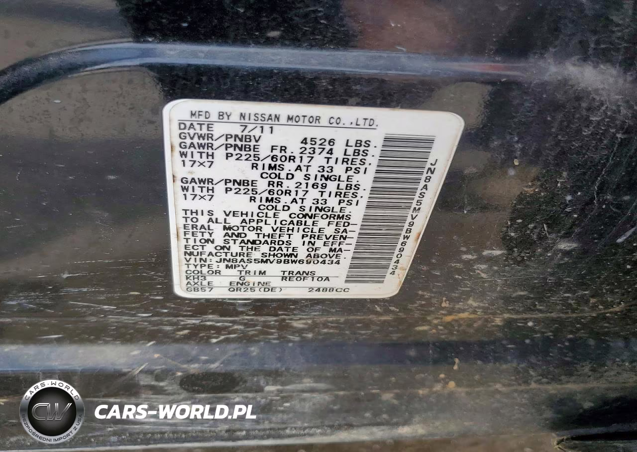 2011 Nissan Rogue S VIN:JN8AS5MV9BW690434 - 13