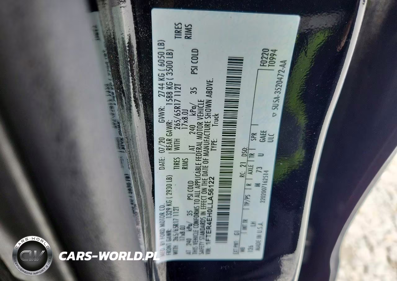 2020 Ford Ranger Xl VIN:1FTER4EH0LLA56122 - 12