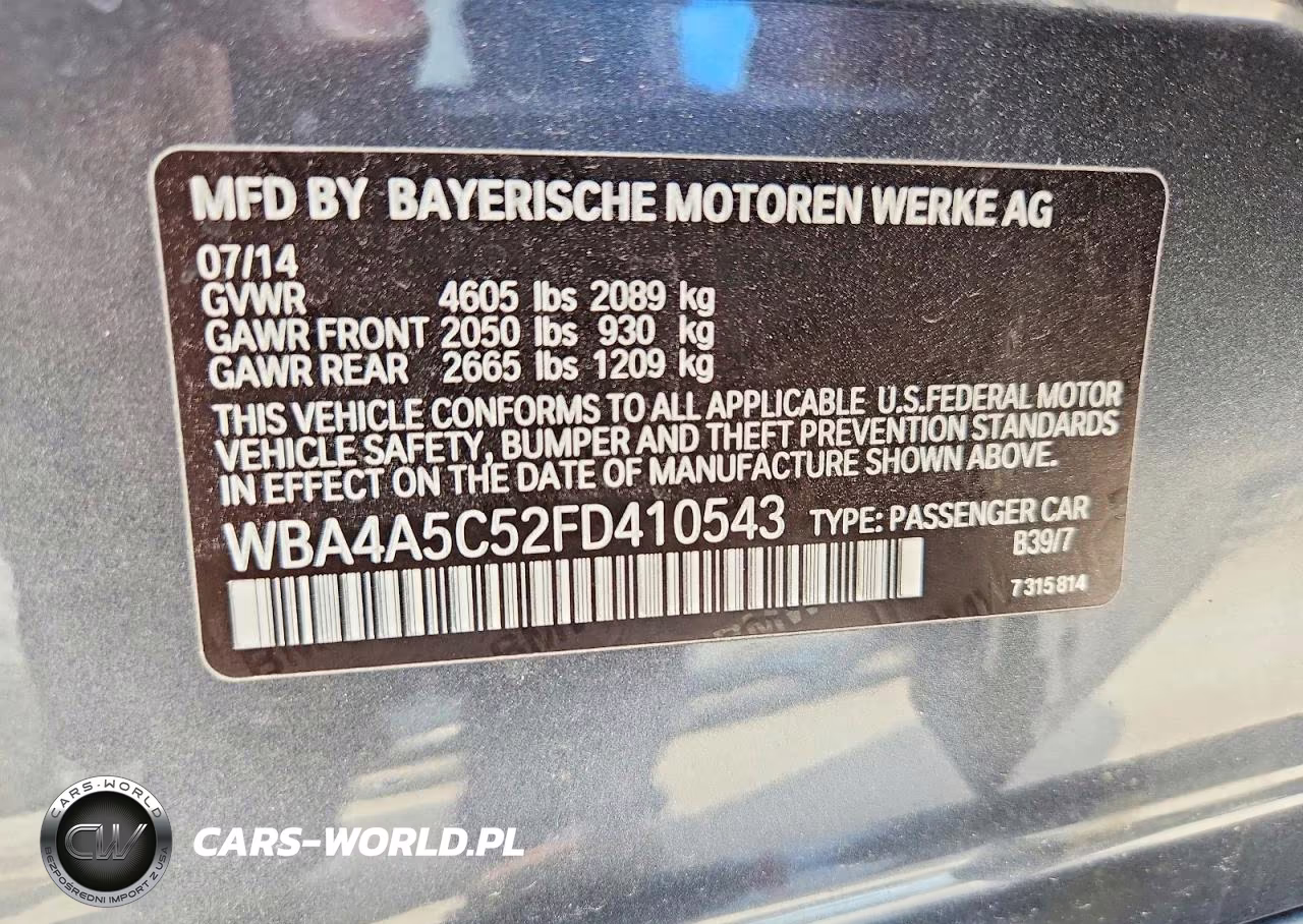 2015 BMW 428 I Gran Coupe VIN:WBA4A5C52FD410543 - 12