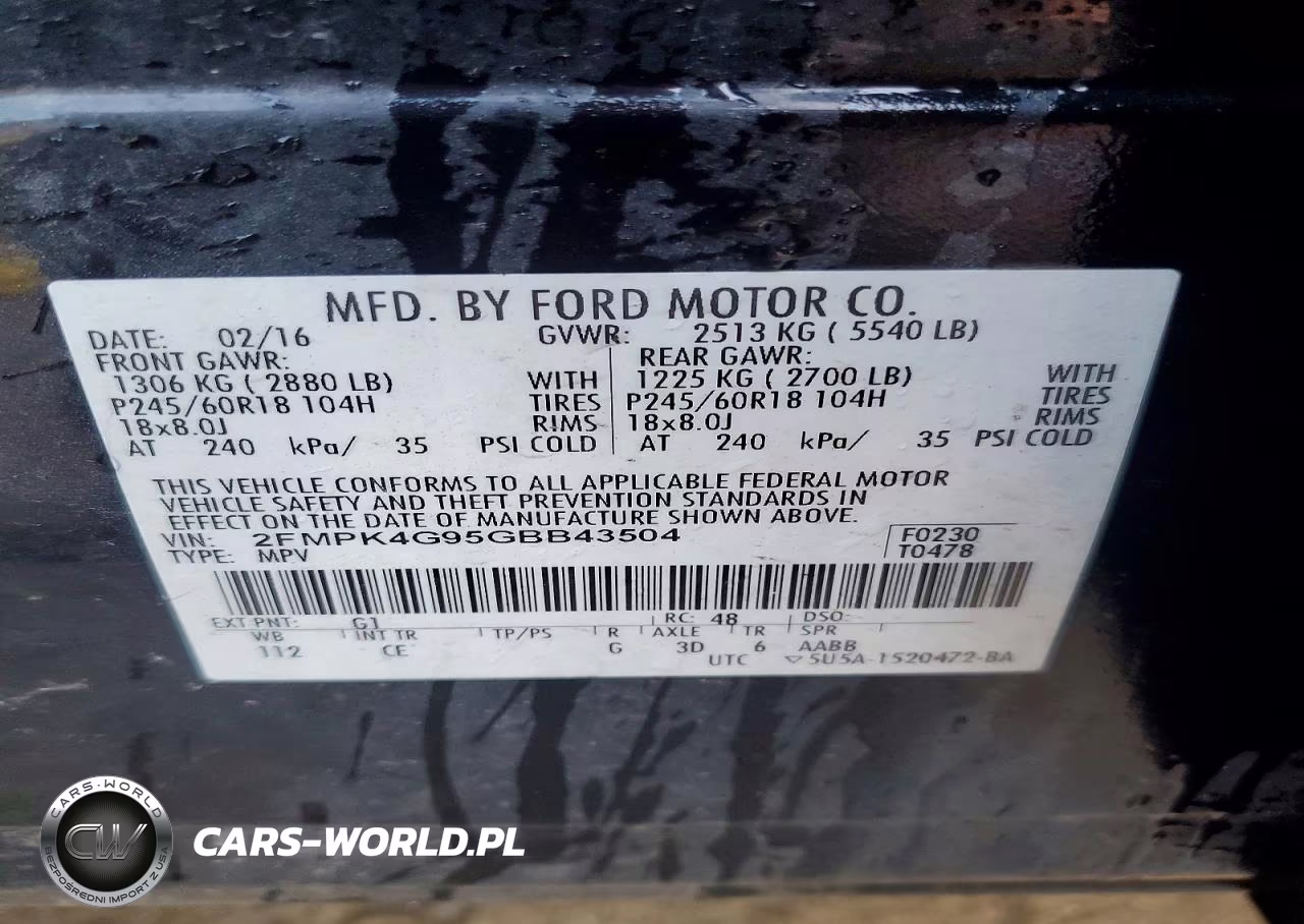 2016 Ford Edge Se VIN:2FMPK4G95GBB43504 - 13