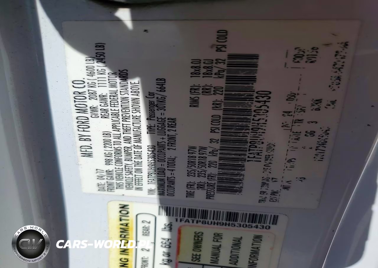 2017 Ford Mustang VIN:1FATP8UH9H5305430 - 12