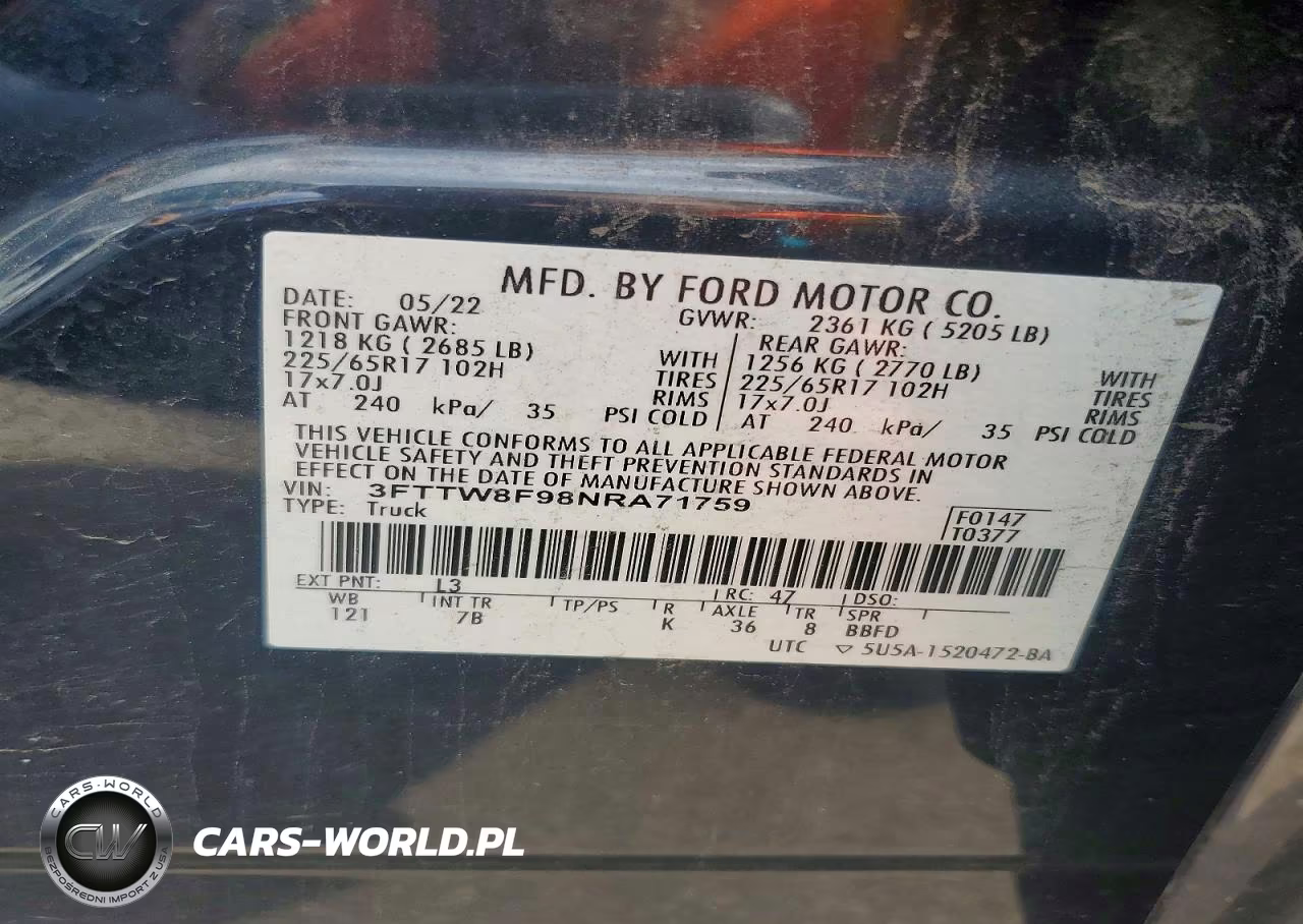 2022 Ford Maverick Xl VIN:3FTTW8F98NRA71759 - 12