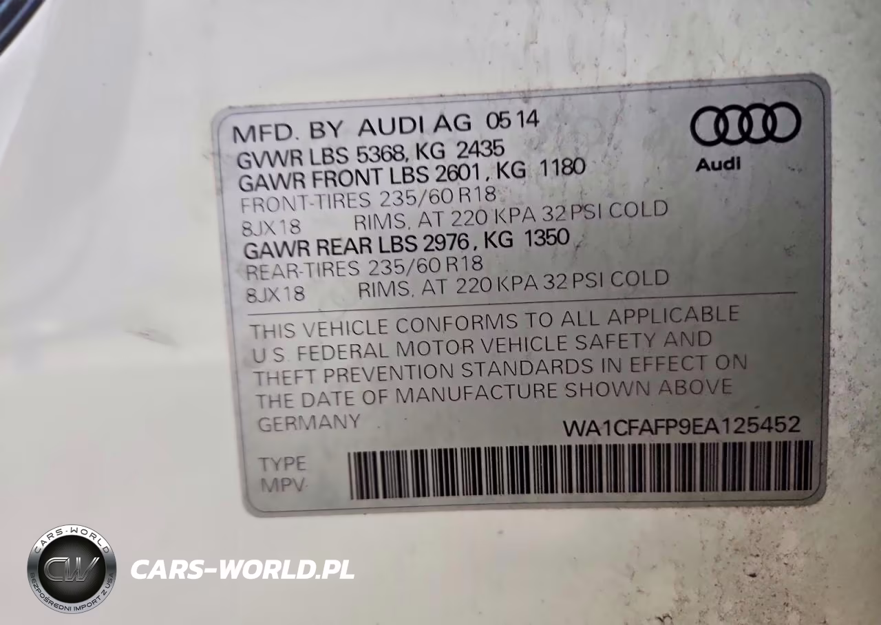 2014 Audi Q5 Premium VIN:WA1CFAFP9EA125452 - 13
