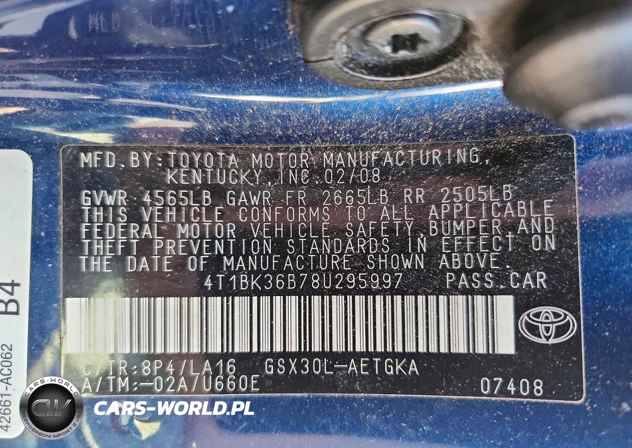2008 Toyota Avalon Xls VIN:4T1BK36B78U295997 - 12