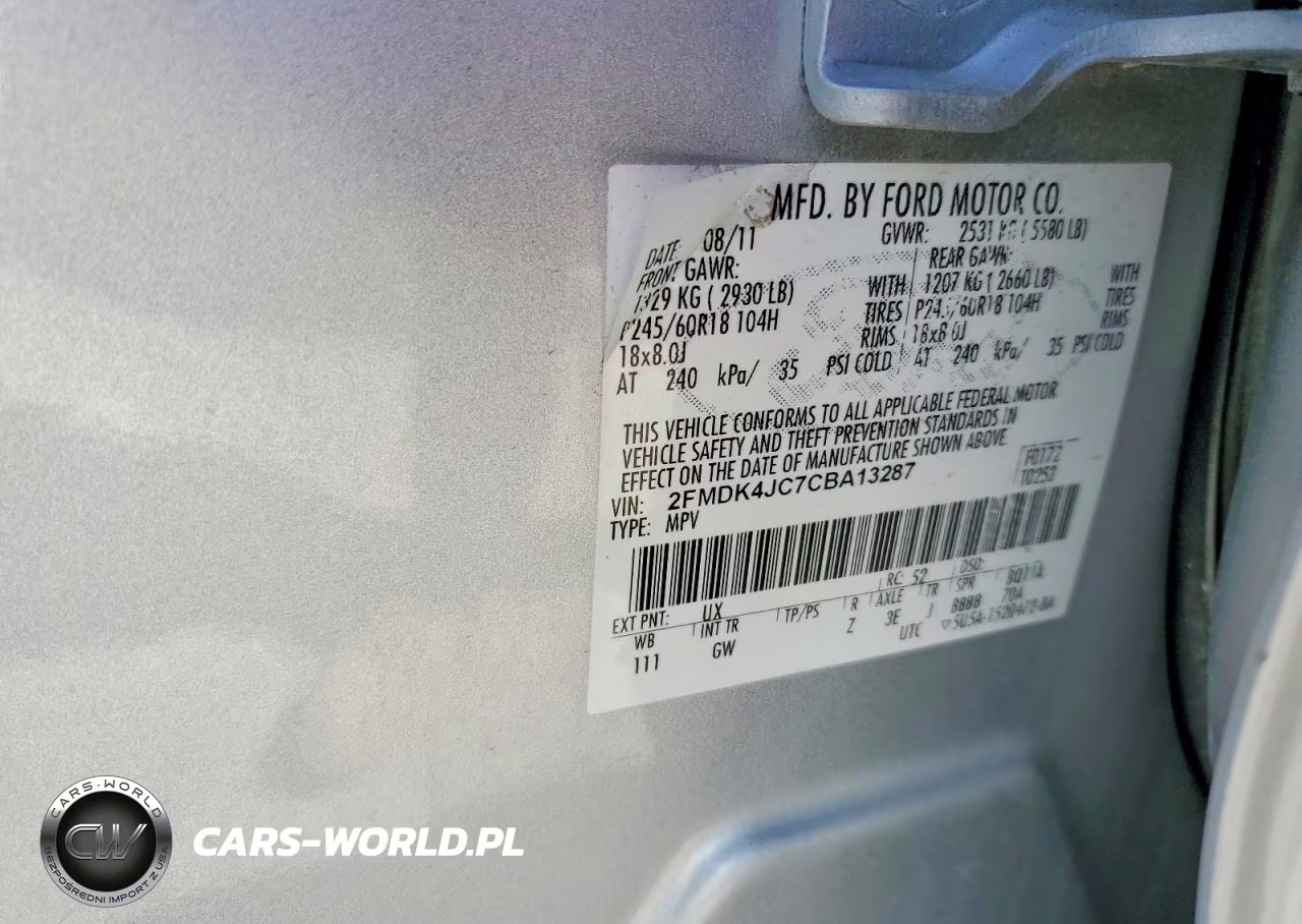 2012 Ford Edge Sel VIN:2FMDK4JC7CBA13287 - 13