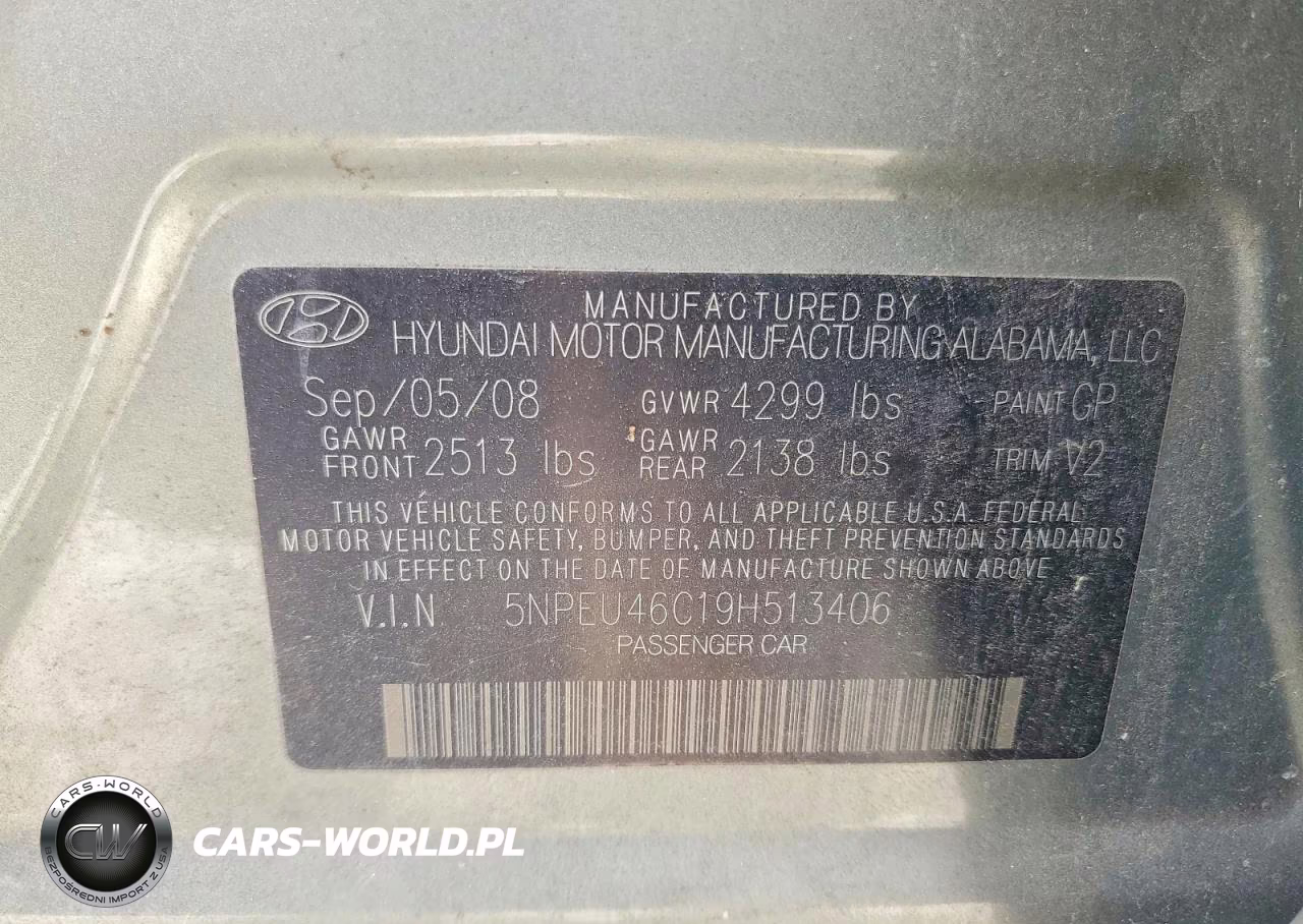 2009 Hyundai Sonata Limited VIN:5NPEU46C19H513406 - 12