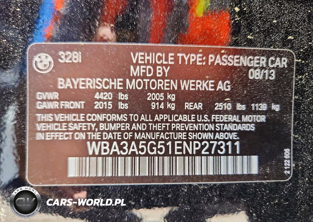 2014 BMW 328 I VIN:WBA3A5G51ENP27311 - 13