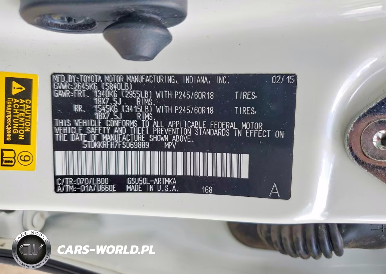 2015 Toyota Highlander Xle VIN:5TDKKRFH7FS069889 - 13