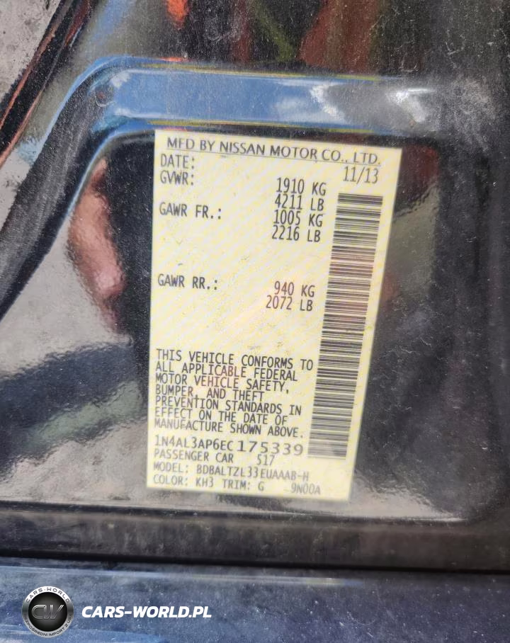 2014 Nissan Altima 2.5 Sv VIN:1N4AL3AP6EC175339 - 12