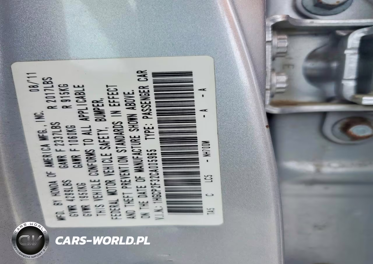 2012 Honda Accord Lx VIN:1HGCP2F32CA005965 - 13