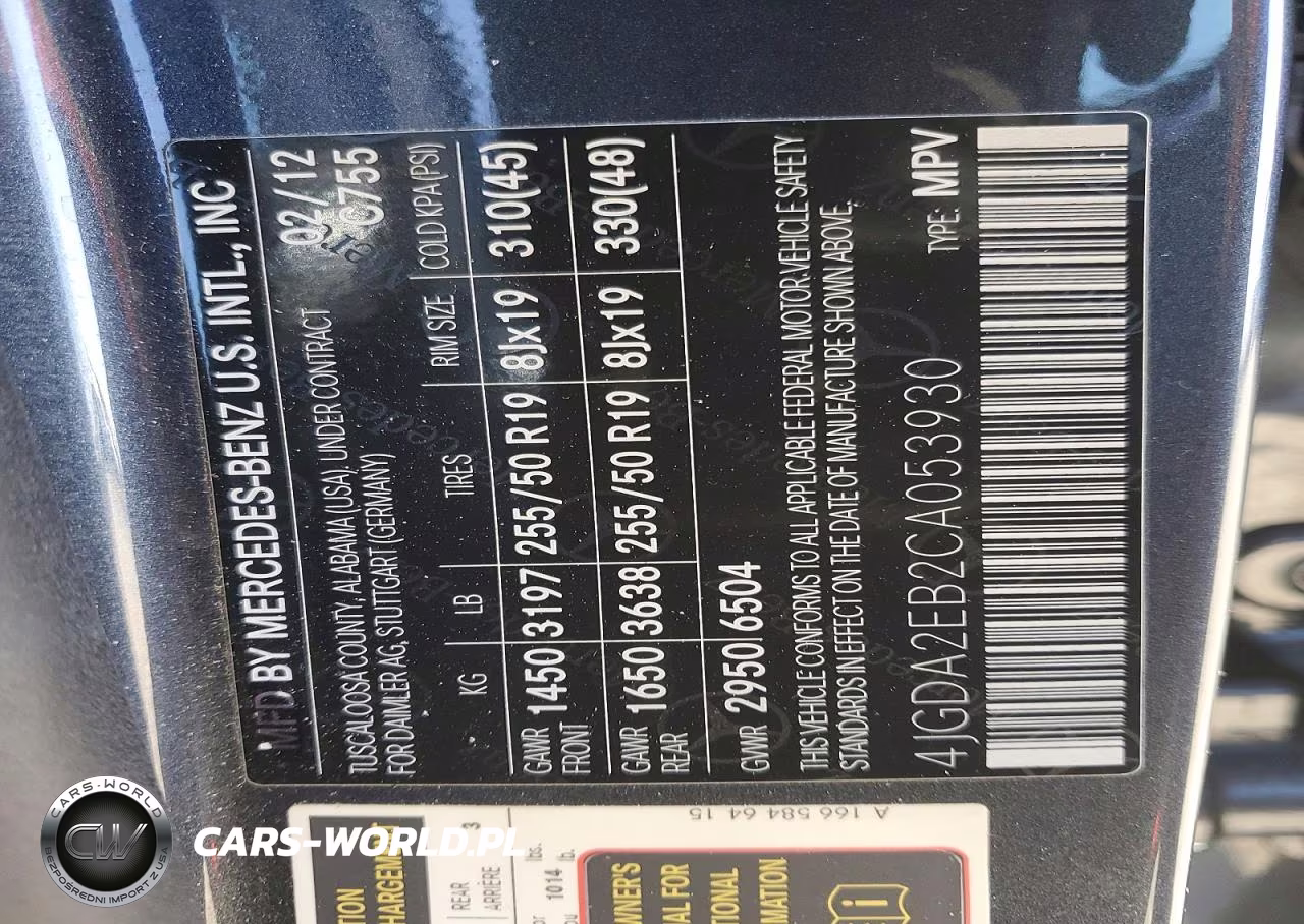 2012 Mercedes-Benz Ml 350 Bluetec VIN:4JGDA2EB2CA053930 - 13