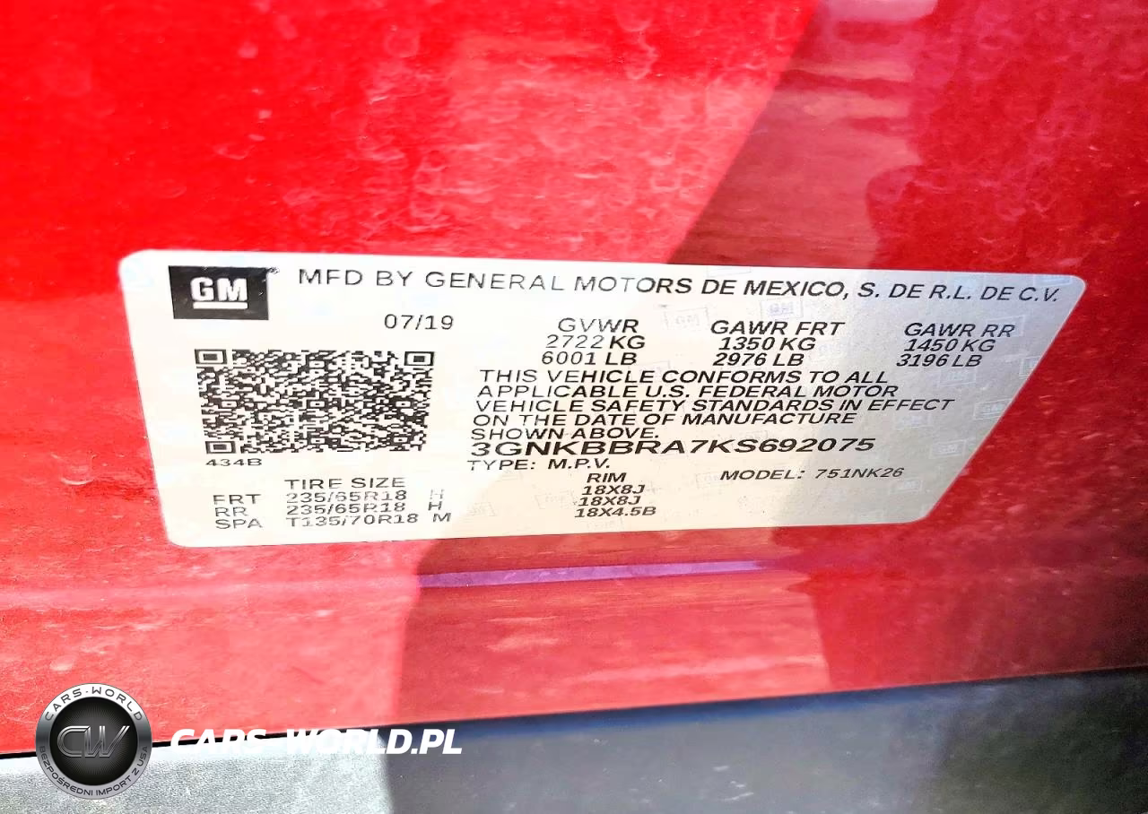 2019 Chevrolet Blazer 1Lt VIN:3GNKBBRA7KS692075 - 13