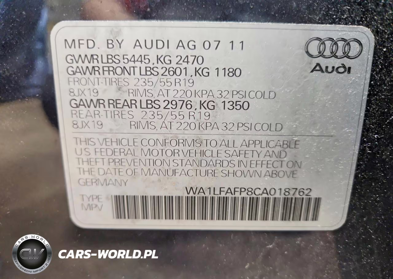 2012 Audi Q5 Premium Plus VIN:WA1LFAFP8CA018762 - 13
