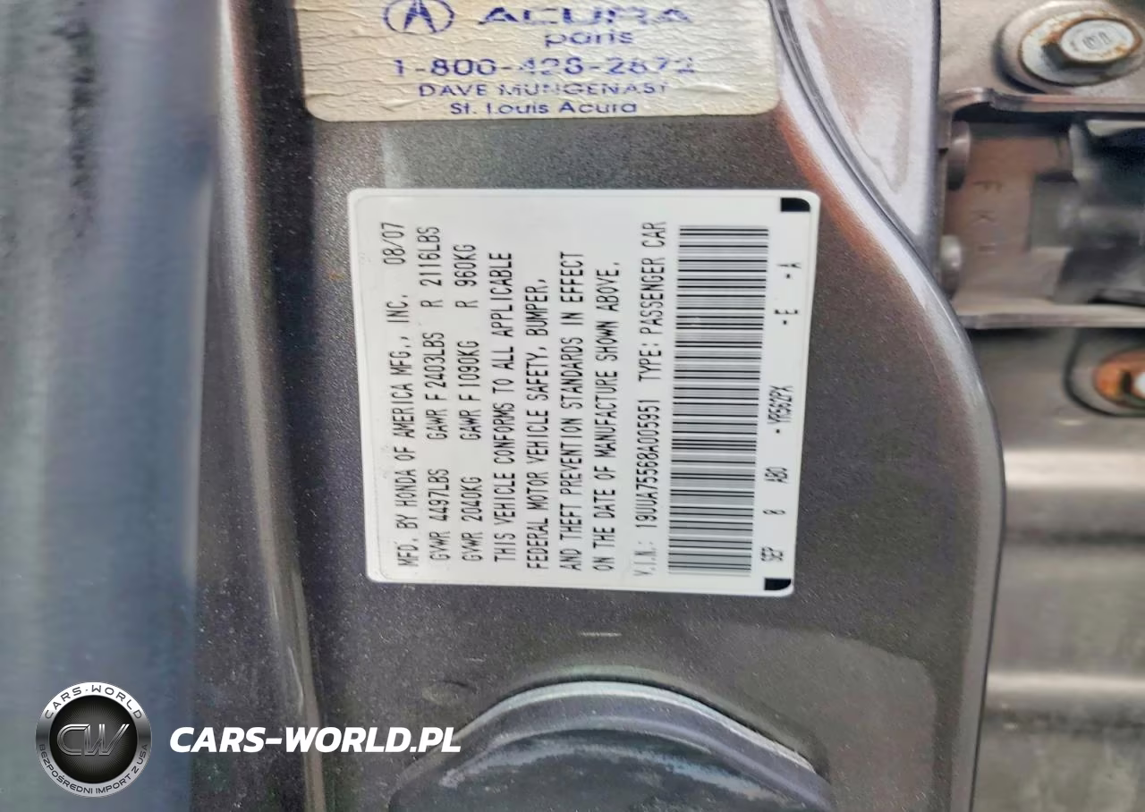 2008 Acura Tl Type S VIN:19UUA75568A005951 - 12