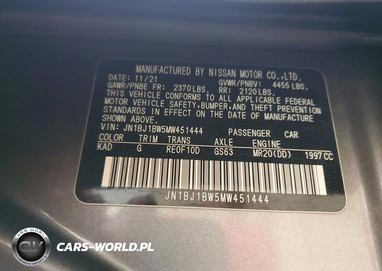 2021 Nissan Rogue Sport Sv VIN:JN1BJ1BW5MW451444 - 13