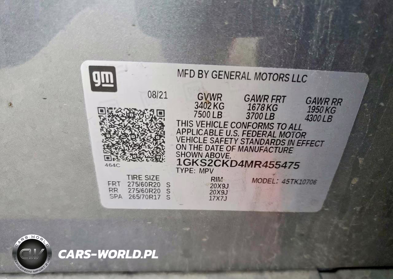 2021 GMC Yukon At4 VIN:1GKS2CKD4MR455475 - 13