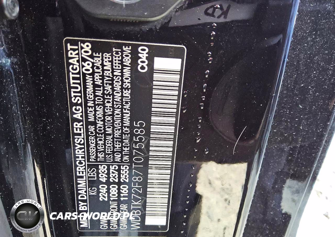 2007 Mercedes-Benz Clk 550 VIN:WDBTK72F87T075585 - 12