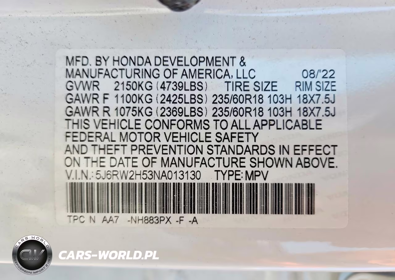 2022 Honda Cr-V Ex VIN:5J6RW2H53NA013130 - 14