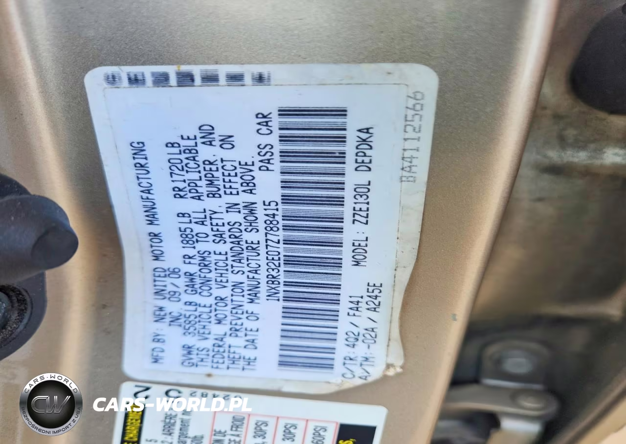 2007 Toyota Corolla Ce VIN:1NXBR32E07Z788415 - 12