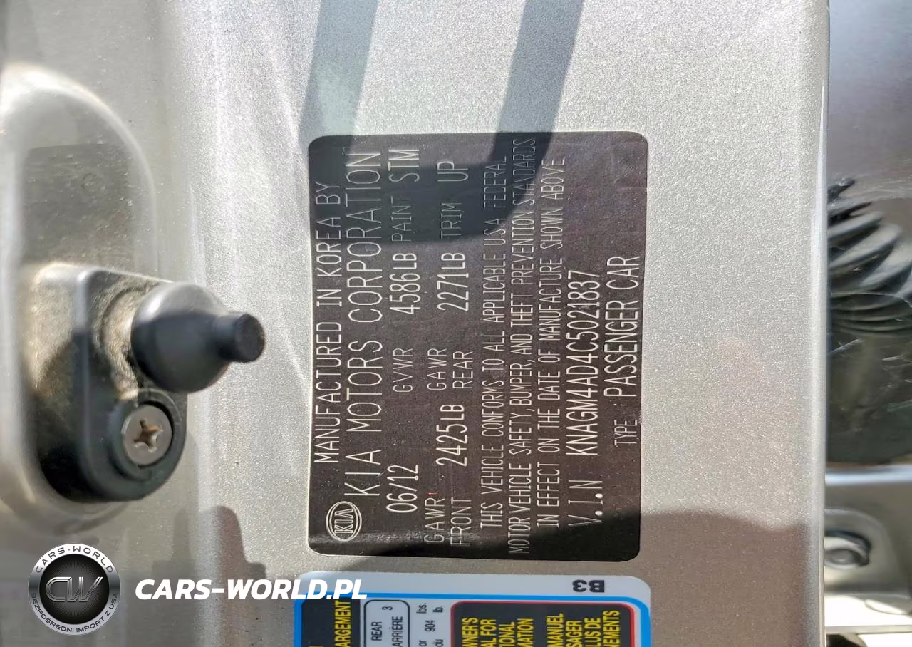 2012 Kia Optima Hybrid VIN:KNAGM4AD4C5021837 - 12
