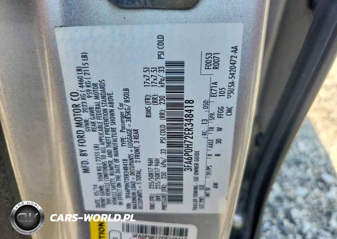 2014 Ford Fusion Se VIN:3FA6P0H72ER348418 - 12