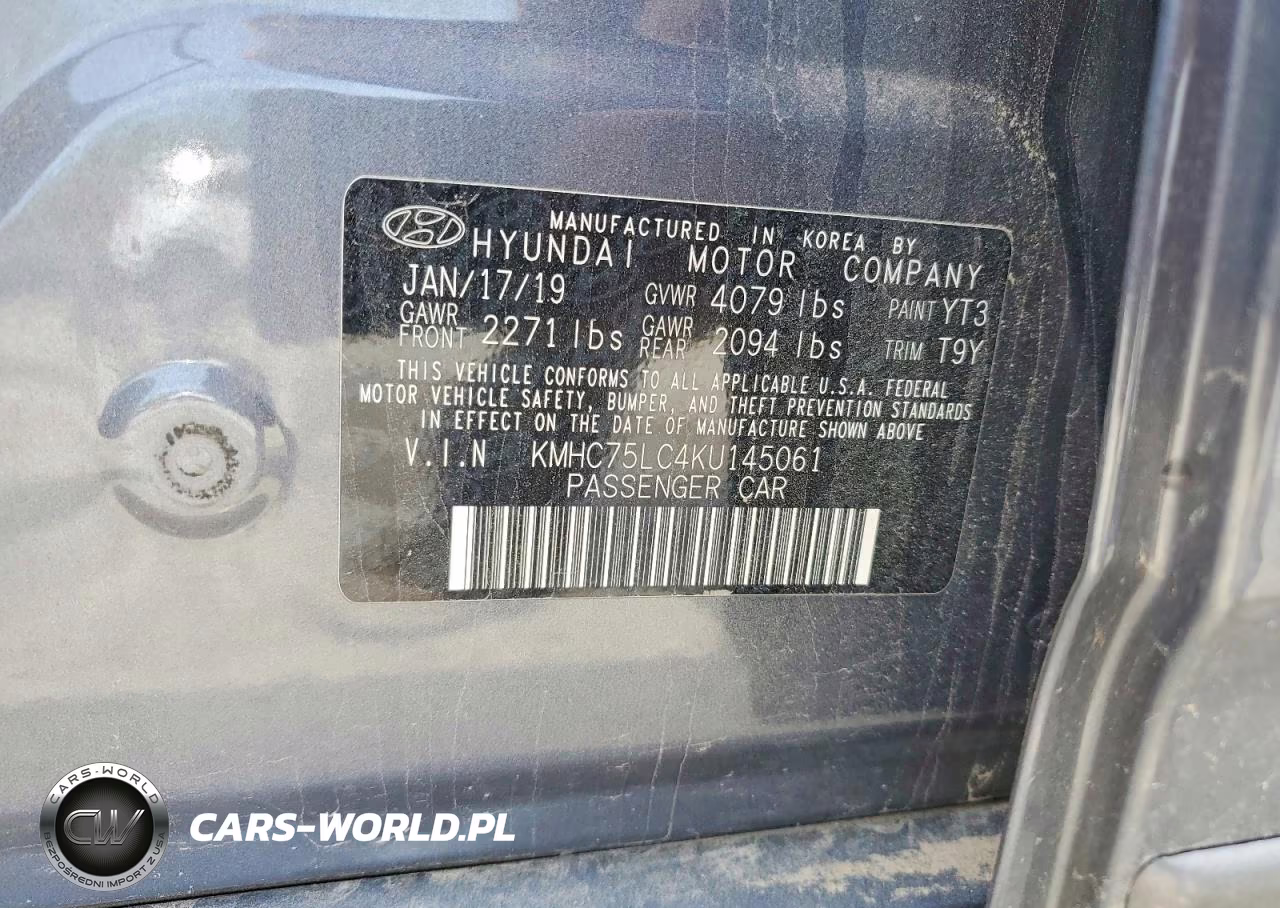 2019 Hyundai Ioniq Sel VIN:KMHC75LC4KU145061 - 12