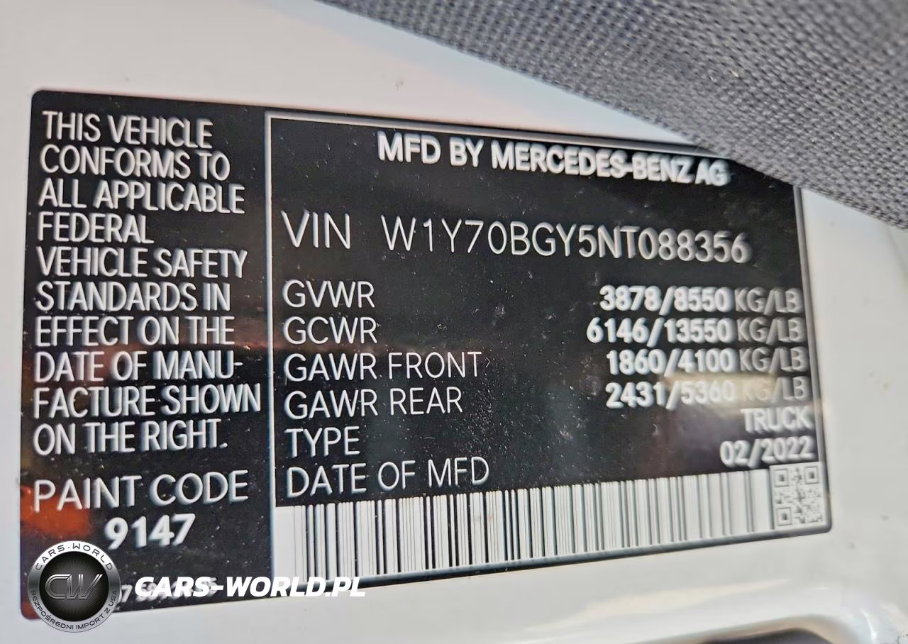 2022 Mercedes-Benz Sprinter 1500 VIN:W1Y70BGY5NT088356 - 13