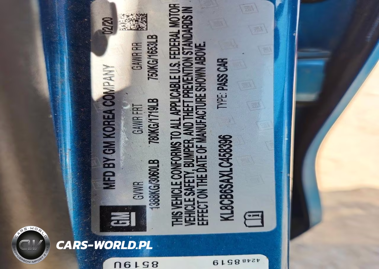 2020 Chevrolet Spark Ls VIN:KL8CB6SAXLC458396 - 12