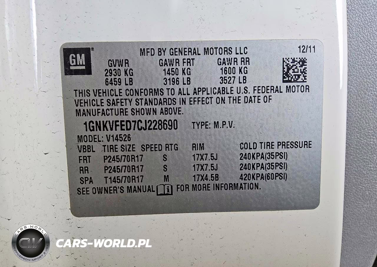 2012 Chevrolet Traverse Ls VIN:1GNKVFED7CJ228690 - 13