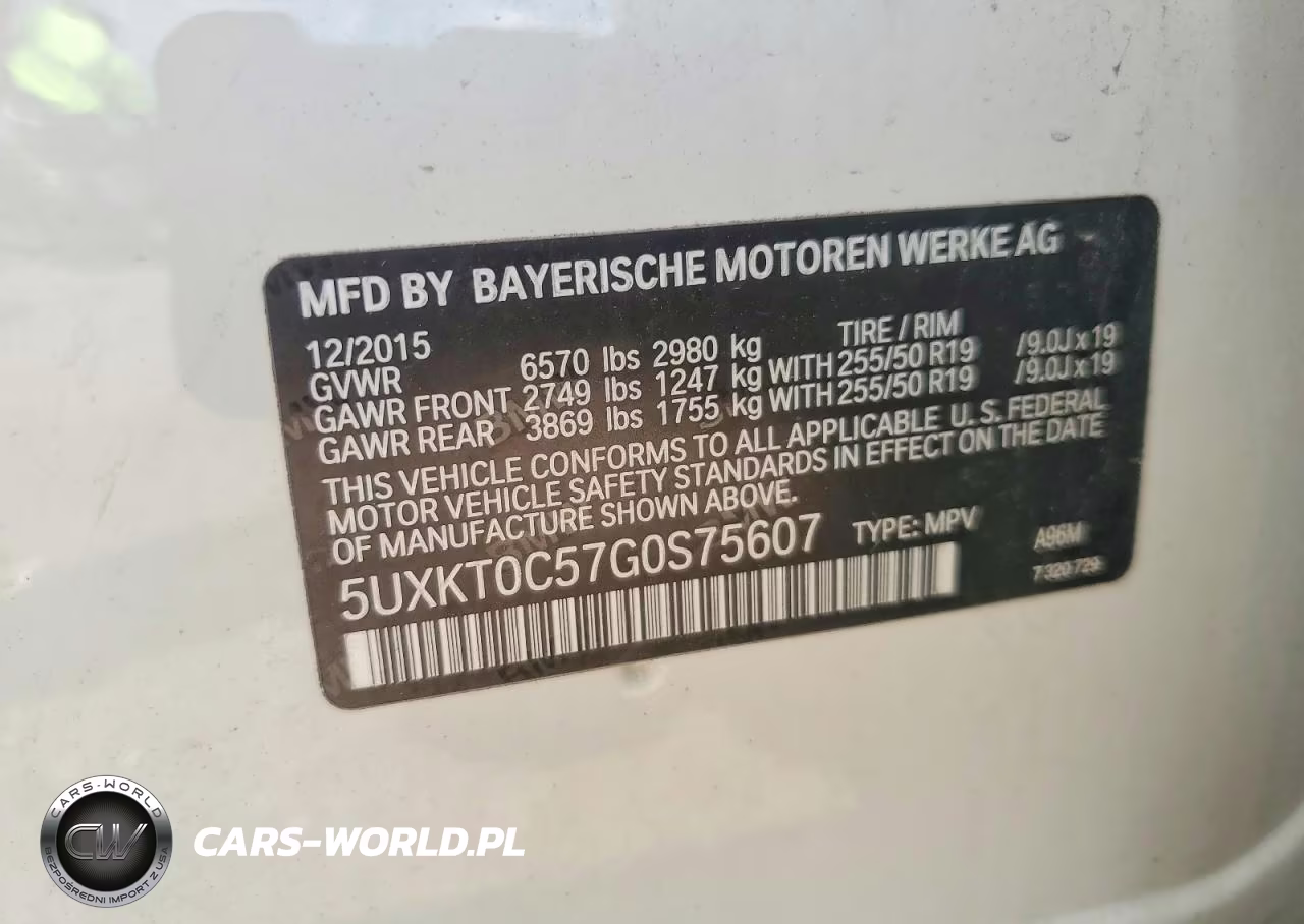 2016 BMW X5 Xdr40E VIN:5UXKT0C57G0S75607 - 13