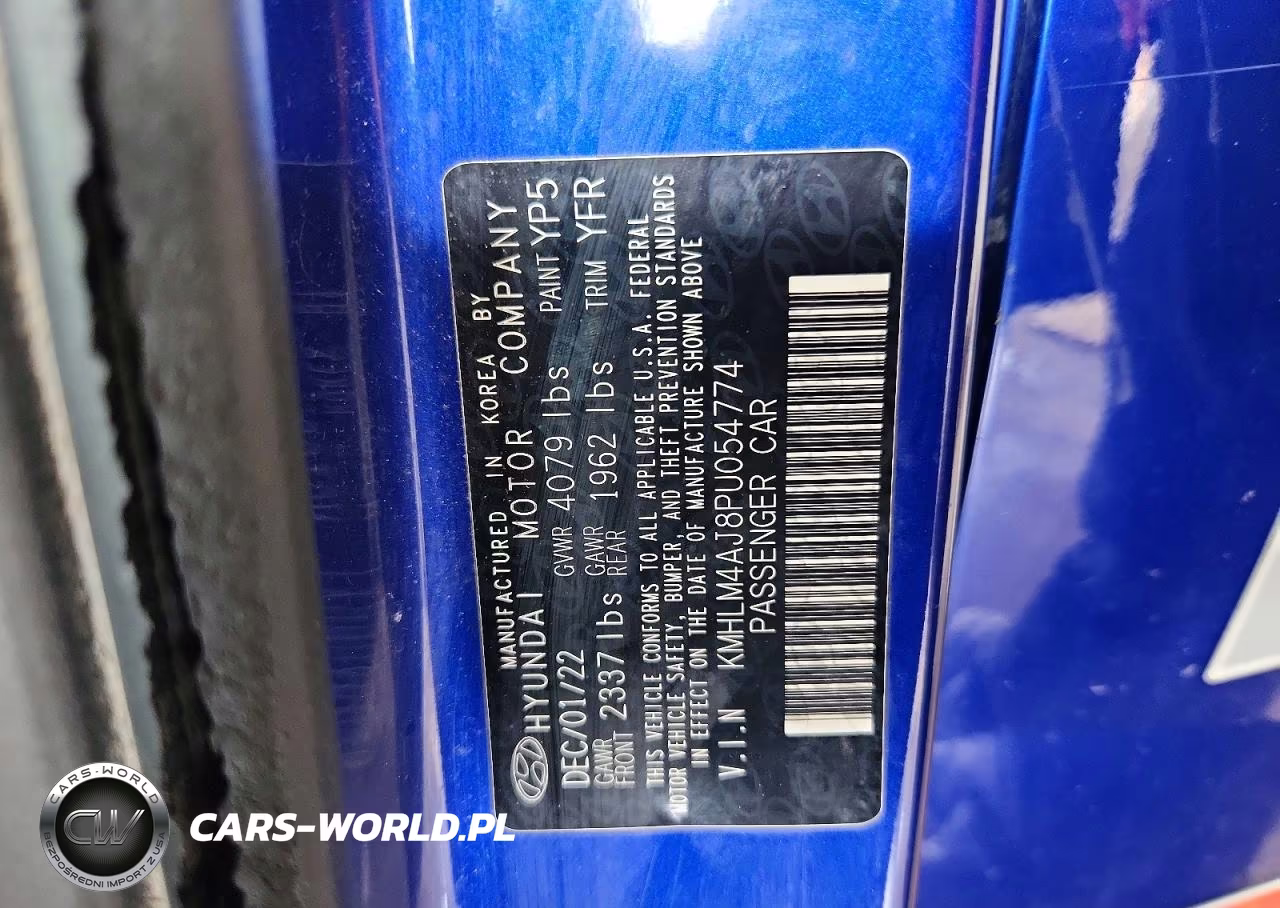 2023 Hyundai Elantra Blue VIN:KMHLM4AJ8PU054774 - 12