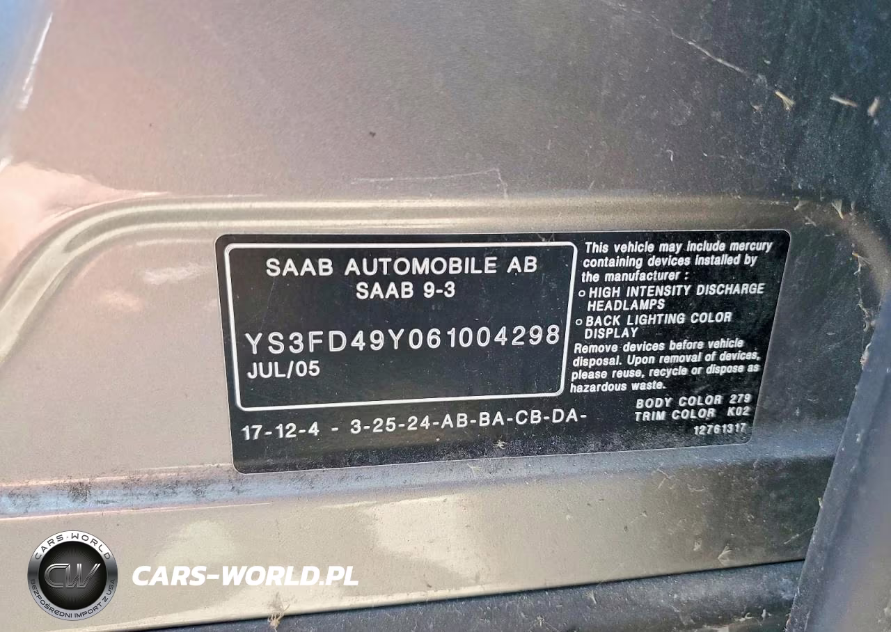 2006 Saab 9-3 VIN:YS3FD49Y061004298 - 12