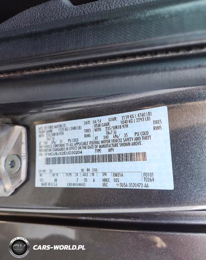2014 Ford Escape Titanium VIN:1FMCU9JX2EUD30204 - 13