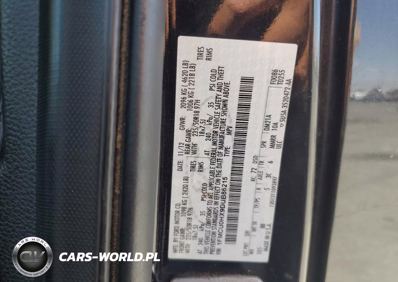2013 Ford Escape Sel VIN:1FMCU0HX9DUB86215 - 14