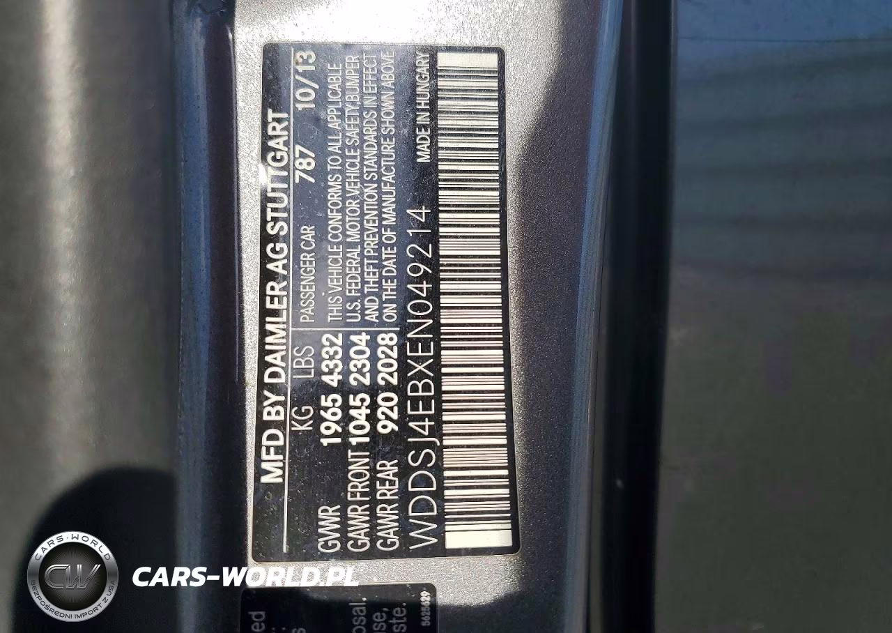 2014 Mercedes-Benz Cla 250 VIN:WDDSJ4EBXEN049214 - 12