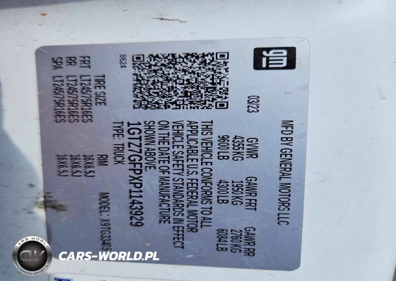 2023 GMC Savana G3500 VIN:1GTZ7GFPXP1143929 - 13