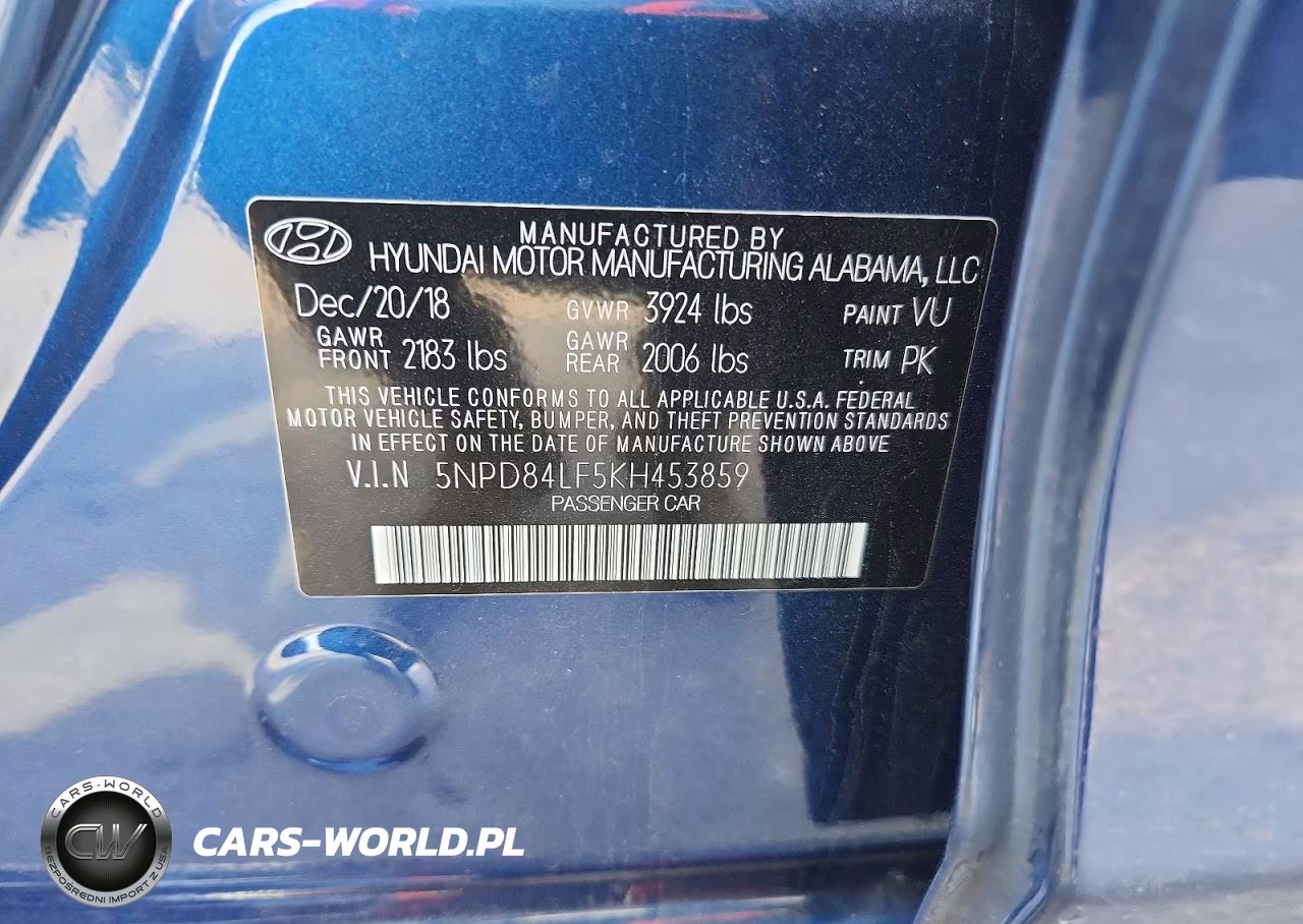 2019 Hyundai Elantra Value Edition VIN:5NPD84LF5KH453859 - 12