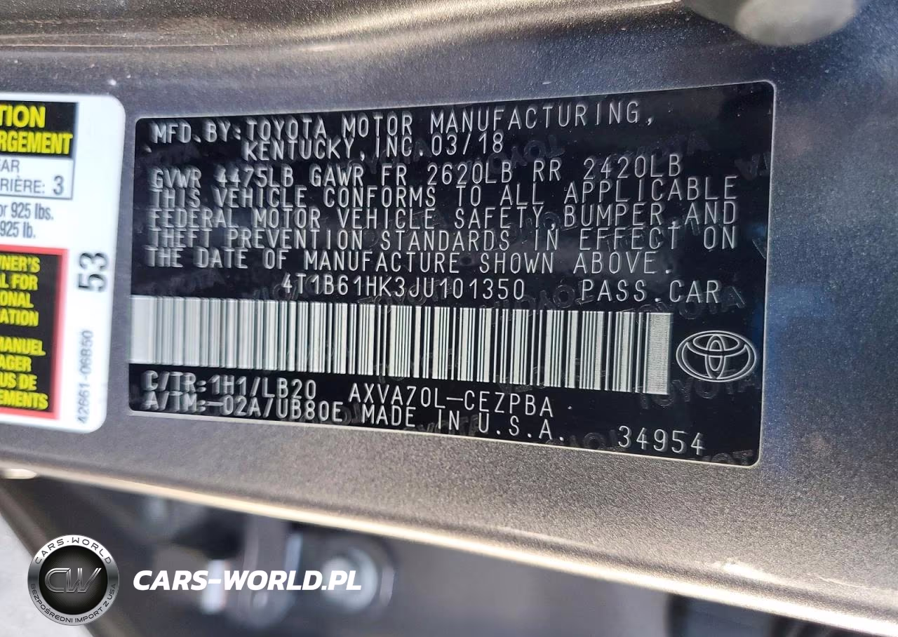 2018 Toyota Camry Xse VIN:4T1B61HK3JU101350 - 12