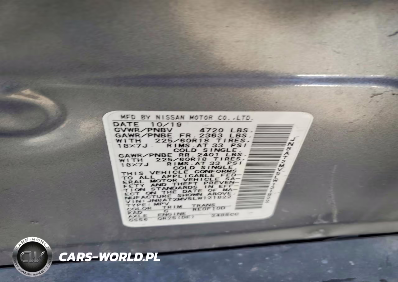 2020 Nissan Rogue Sv VIN:JN8AT2MV5LW121822 - 13