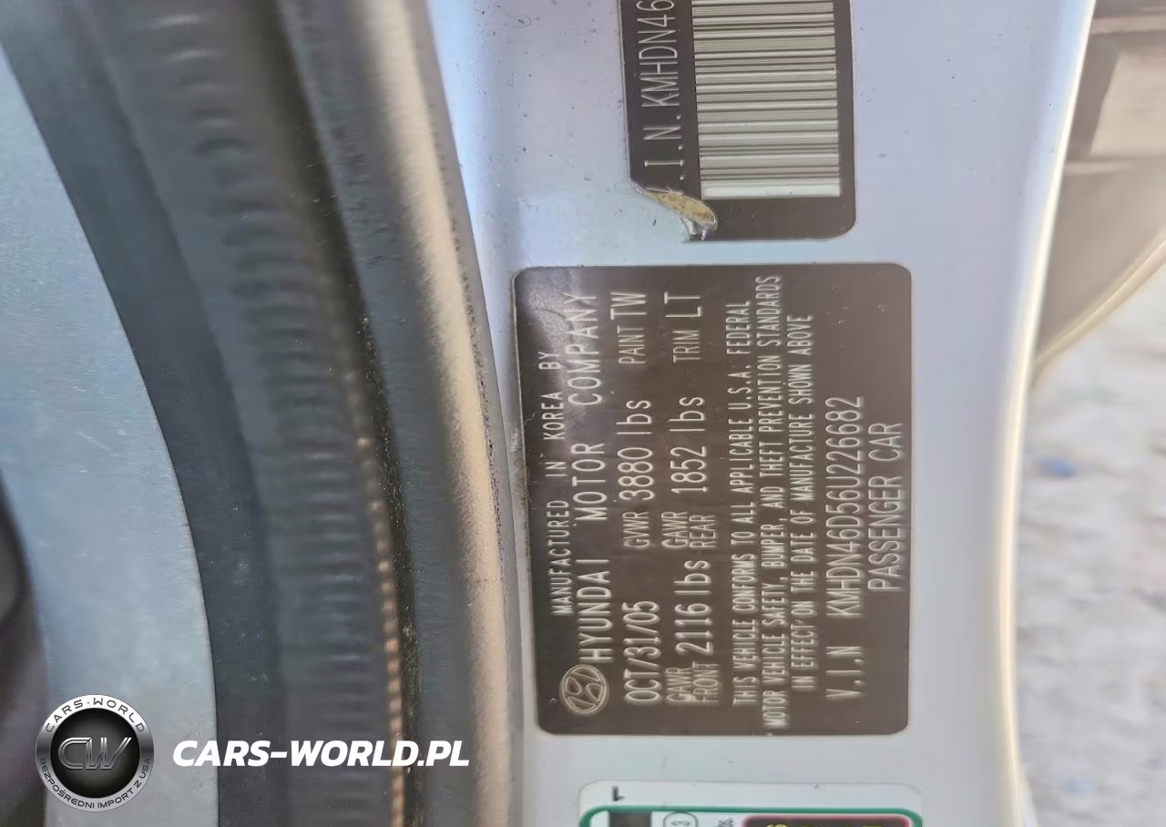 2006 Hyundai Elantra Gls VIN:KMHDN46D56U226682 - 13