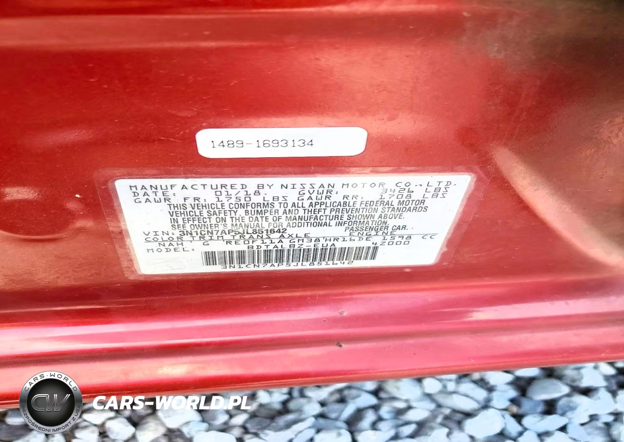 2018 Nissan Versa Sv VIN:3N1CN7AP5JL851642 - 12